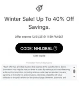 Seattle Kraken Shop coupon verification screenshot