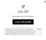 Seattle Seahawks coupon verification screenshot