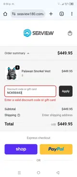 NCKR8443 coupon verification screenshot
