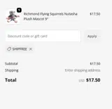 SHIPFREE coupon verification screenshot