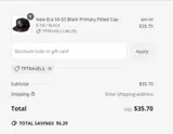 TPTRAVELS coupon verification screenshot