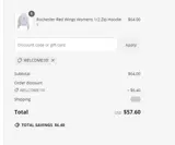 WELCOME10! coupon verification screenshot