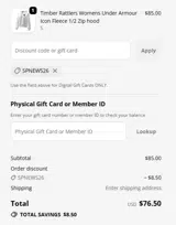 SPNEWS26 coupon verification screenshot