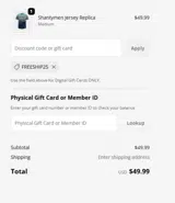 FREESHIP25 coupon verification screenshot