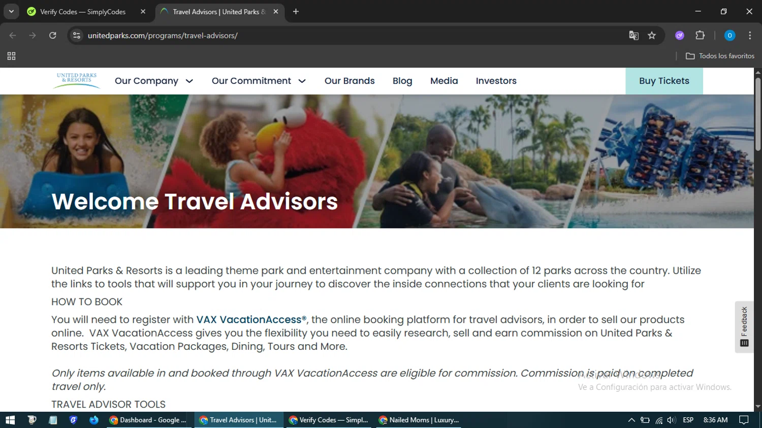 SeaWorld Entertainment promo code screenshot showing code DCOTA20 applied at SeaWorld Entertainment checkout page. Uploaded by SimplyCodes community member GoldHunter9818 on Jun 1, 2025