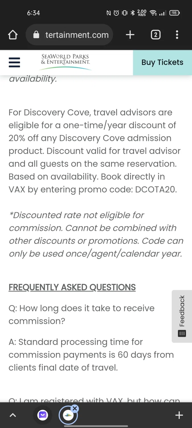 SeaWorld Entertainment checkout page showing SeaWorld Entertainment promo code box | Screenshot taken by SimplyCodes community member on Apr 6, 2023