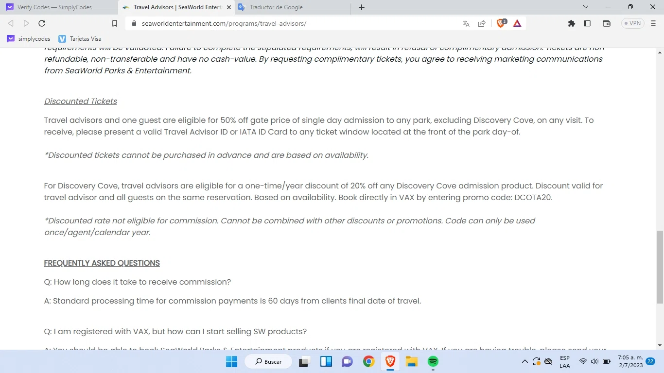 SeaWorld Entertainment checkout page showing SeaWorld Entertainment promo code box | Screenshot taken by SimplyCodes community member on Jul 2, 2023