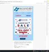 Second Skin Audio coupon verification screenshot