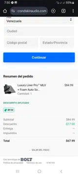 Second Skin Audio coupon verification screenshot