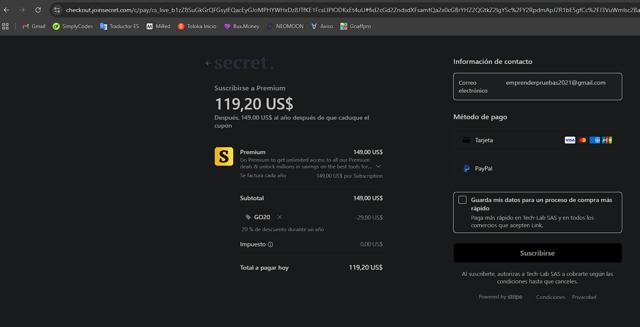 Secret checkout page showing Secret discount code box | Screenshot taken by SimplyCodes community member on Aug 13, 2025