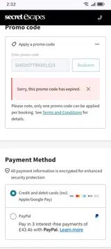 SHEDOTTRAVELS25 coupon verification screenshot