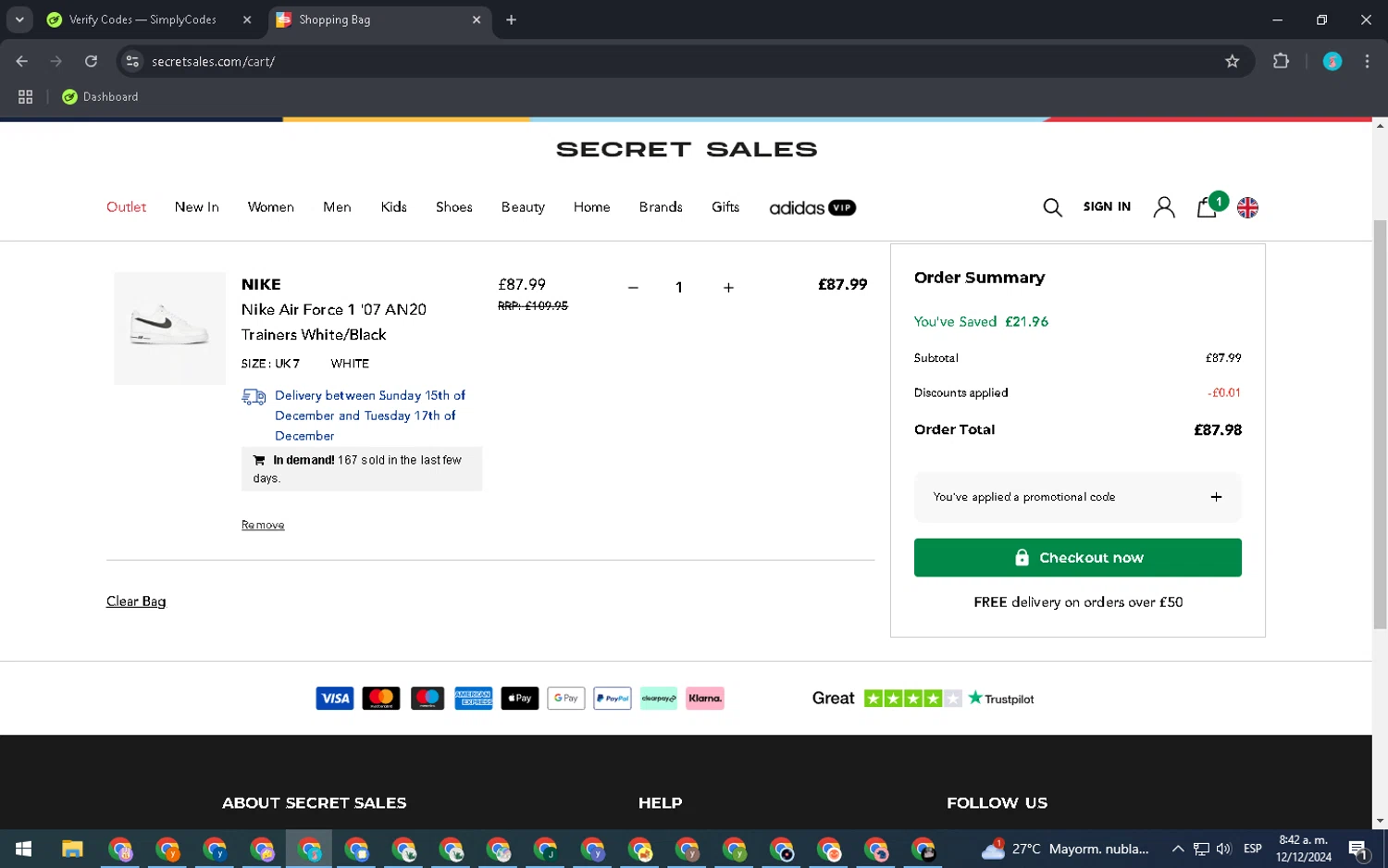 how to use Secret Sales coupons