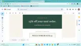 WELCOMEBACK15 coupon verification screenshot