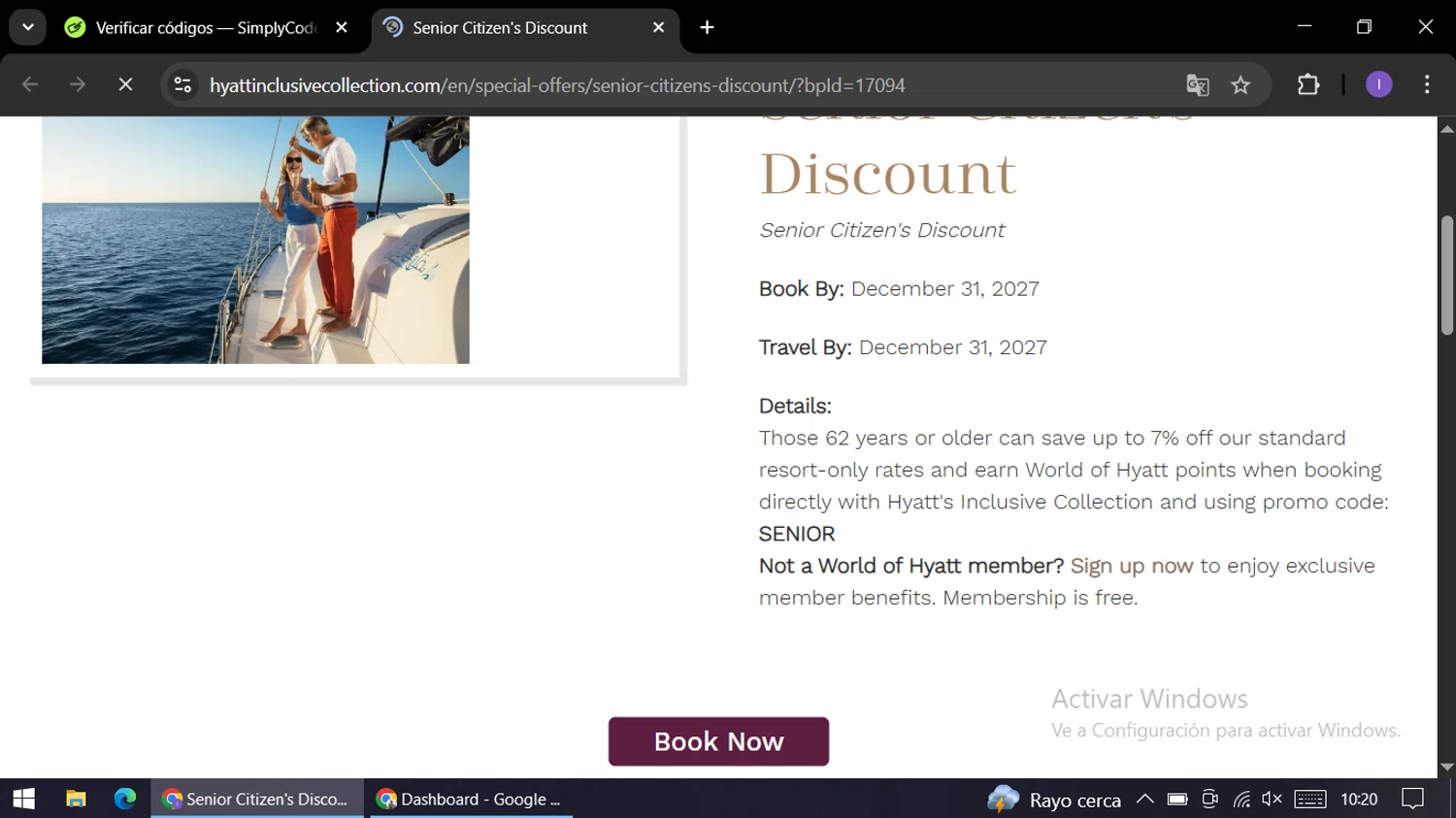 Secrets Resorts & Spas checkout page showing Secrets Resorts & Spas promo code box | Screenshot taken by SimplyCodes community member on Jan 5, 2026
