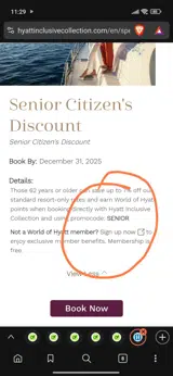 Secrets Resorts & Spas coupon verification screenshot