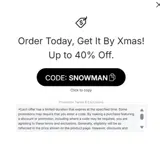 SNOWMAN coupon verification screenshot