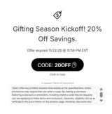 20OFF coupon verification screenshot