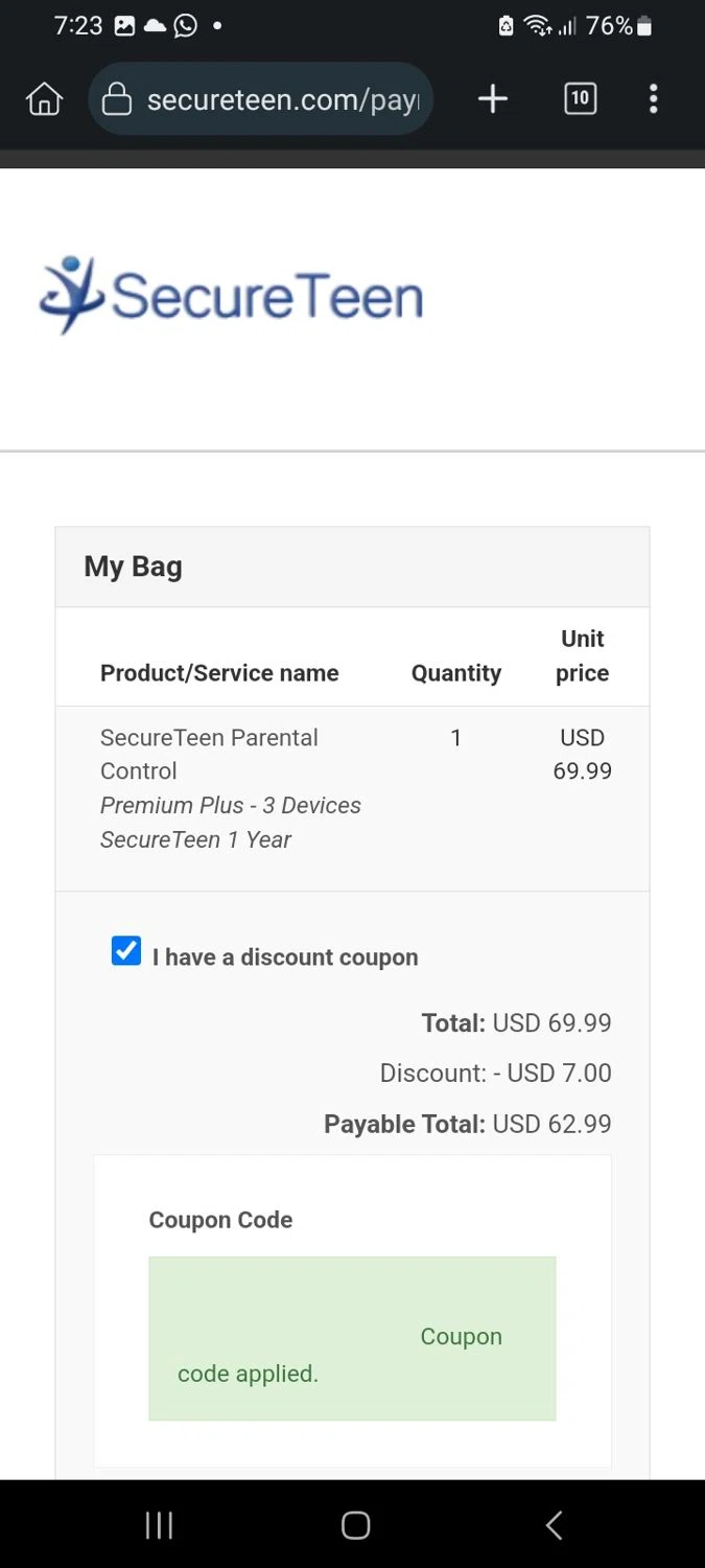 where to use Skype promo code box