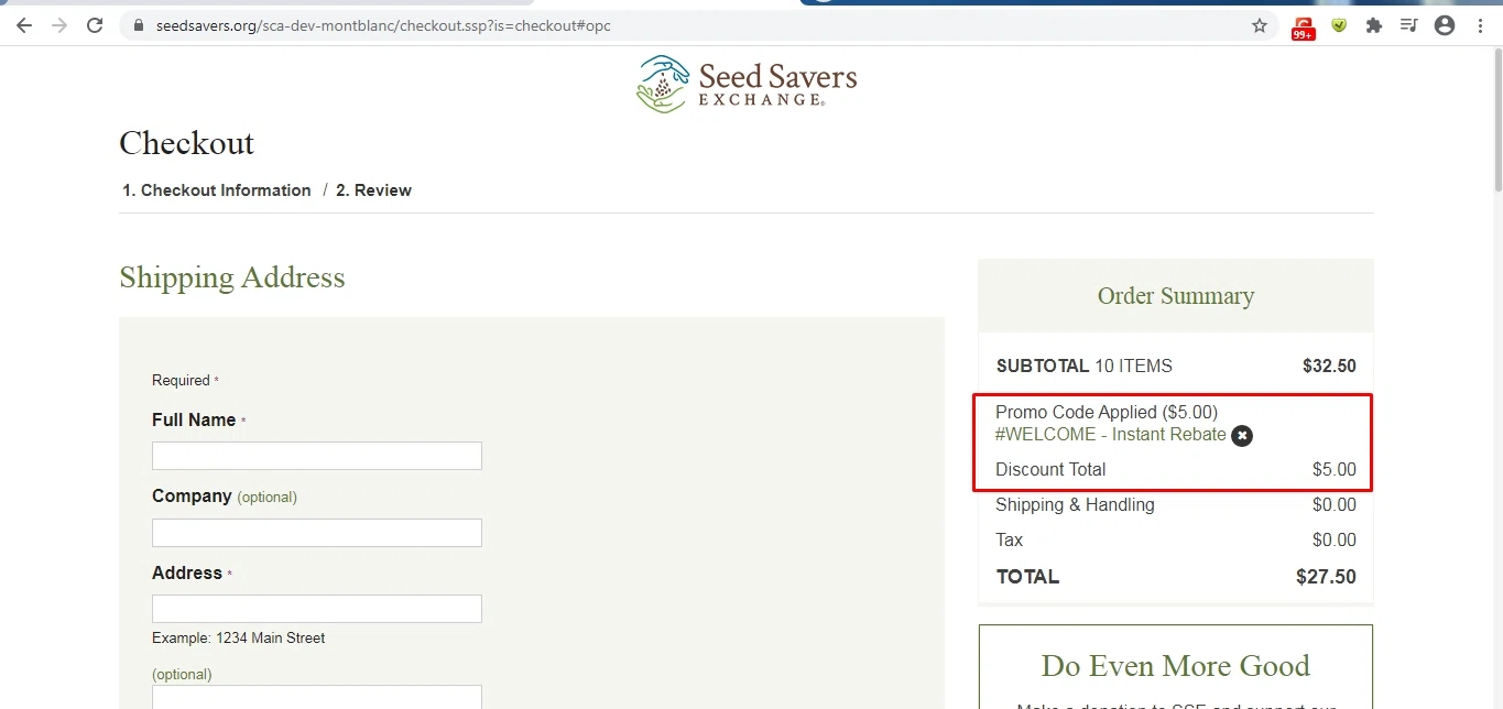 how to use Seed Savers Exchange coupons