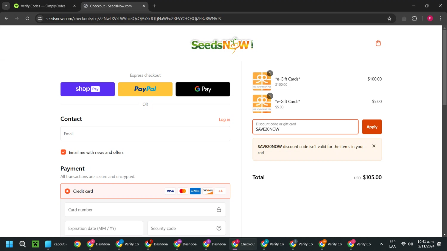 how to use SeedsNow coupons
