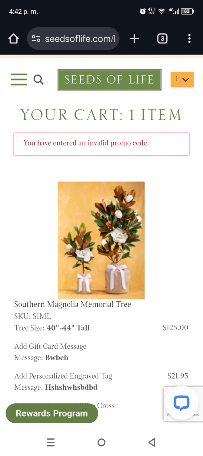 Seeds of Life promo code screenshot showing code YUMMY25 applied at Seeds of Life checkout page. Uploaded by SimplyCodes community member Mdeoca on Oct 4, 2025