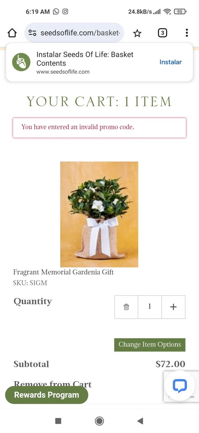 Seeds of Life promo code screenshot showing code AUTUMN25 applied at Seeds of Life checkout page. Uploaded by SimplyCodes community member Piolin on Dec 13, 2025