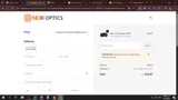 Seek Optics coupon verification screenshot