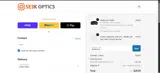 Seek Optics coupon verification screenshot