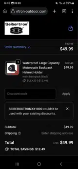 seiberxxtronxx1000 coupon verification screenshot