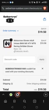 seiberxxtronxx1000 coupon verification screenshot