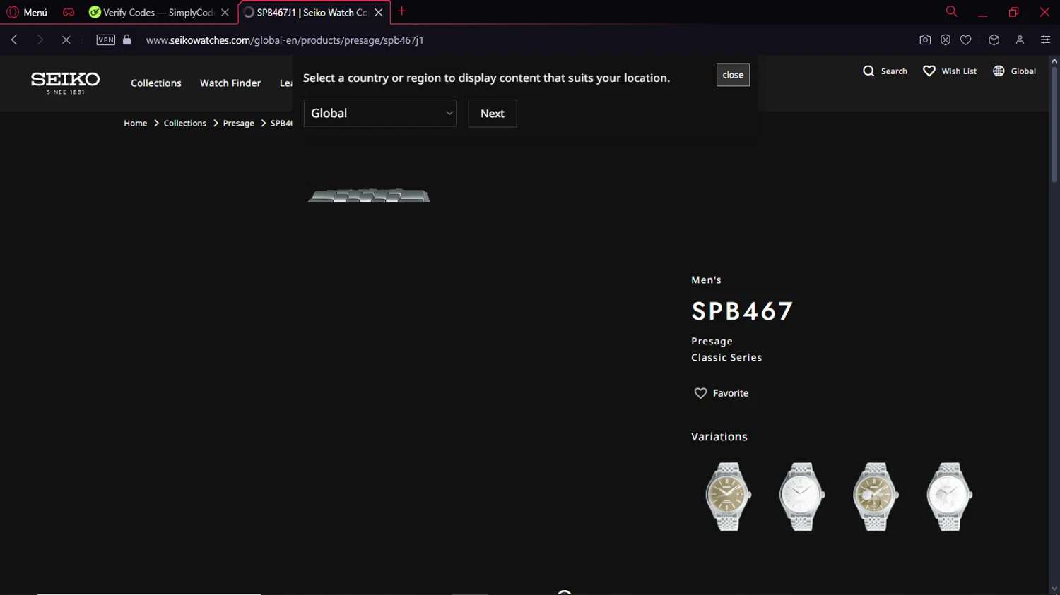 Seiko discount code screenshot showing code SEIKO_10 applied at Seiko checkout page. Uploaded by SimplyCodes community member Gabrielpato on Feb 3, 2025