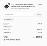 OFFLIVE coupon verification screenshot