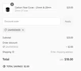 SAVENOW20 coupon verification screenshot