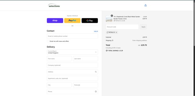 Selections checkout page showing Selections promo code box | Screenshot taken by SimplyCodes community member on Sep 4, 2025