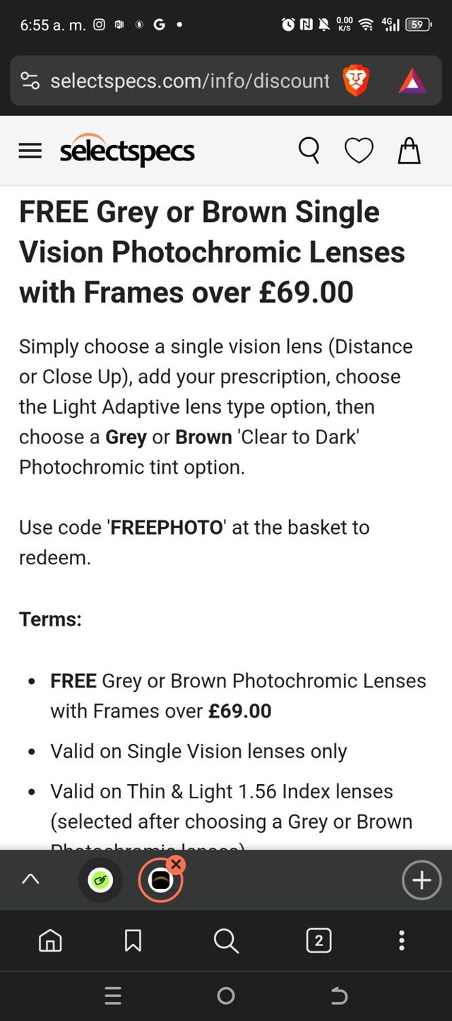 SelectSpecs checkout page showing SelectSpecs promo code box | Screenshot taken by SimplyCodes community member on Mar 22, 2025