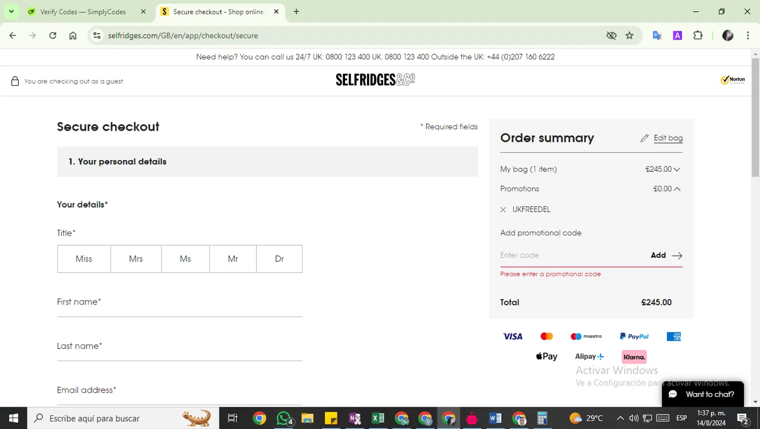 Selfridges Promo Codes 10 Off September 2024