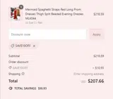SAVE10OFF coupon verification screenshot