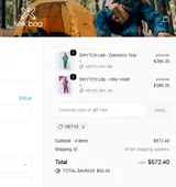 GET10 coupon verification screenshot