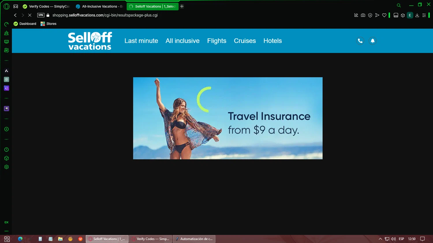 SellOffVacations promo code screenshot showing code SAVE100 applied at SellOffVacations checkout page. Uploaded by SimplyCodes community member protah on Feb 21, 2025