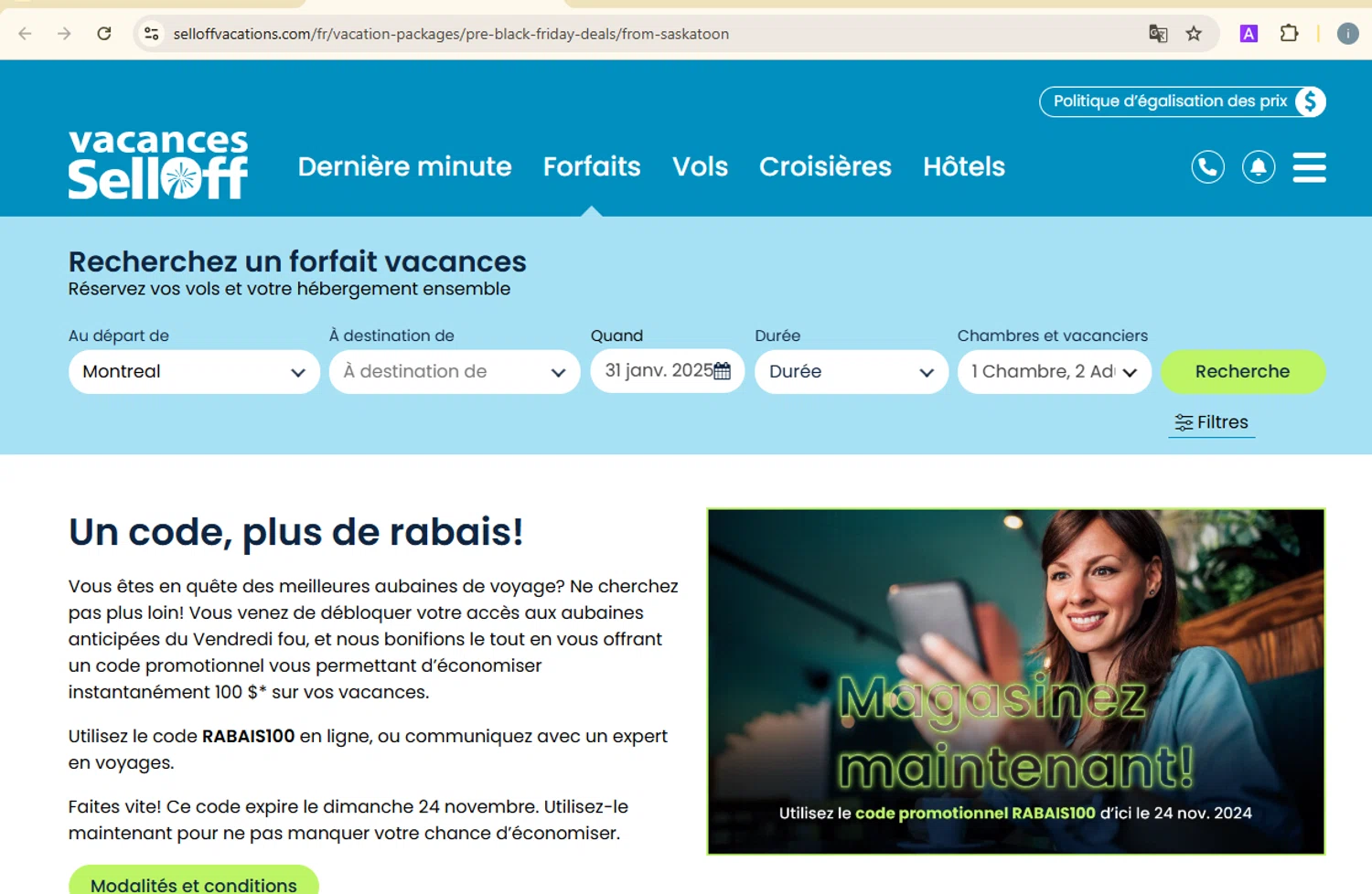 SellOffVacations checkout page showing SellOffVacations promo code box | Screenshot taken by SimplyCodes community member on Jan 30, 2025