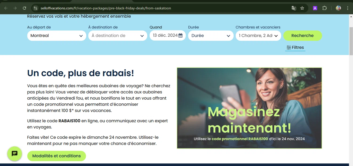 SellOffVacations checkout page showing SellOffVacations promo code box | Screenshot taken by SimplyCodes community member on Dec 13, 2024