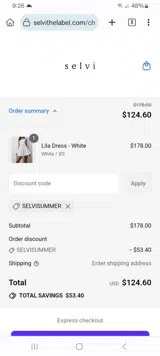 Selvi coupon verification screenshot