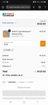 Semcoworks coupon verification screenshot