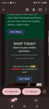 Smart25 coupon verification screenshot