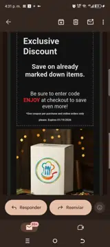 Enjoy coupon verification screenshot