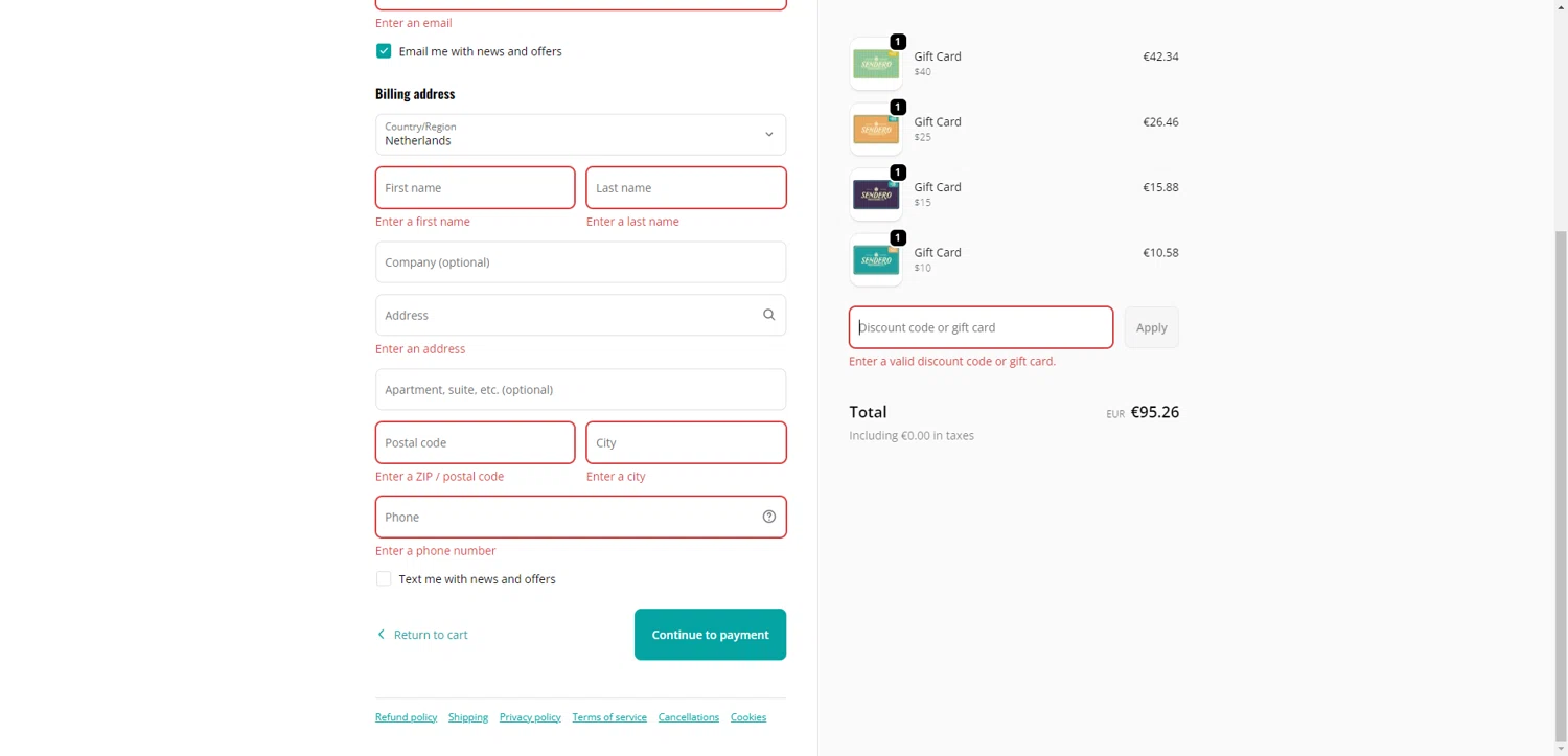 Sendero Provisions Co. promo code screenshot showing code 20off applied at Sendero Provisions Co. checkout page. Uploaded by SimplyCodes community member ValiantAce1810 on Oct 5, 2025