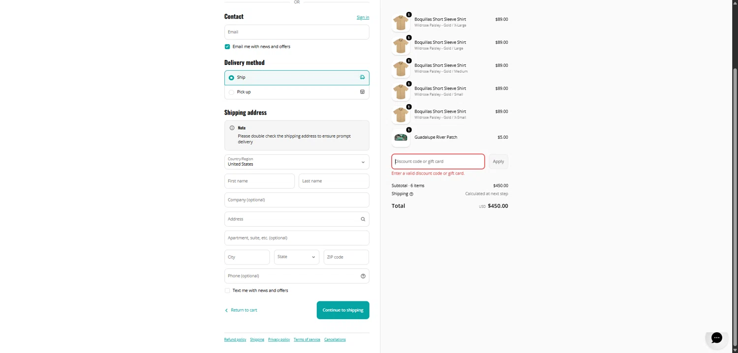 Sendero Provisions Co. promo code screenshot showing code QUICKDRAW applied at Sendero Provisions Co. checkout page. Uploaded by SimplyCodes community member QuestKnight7206 on Feb 13, 2026