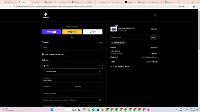 Send It checkout page showing Send It promo code box | Screenshot taken by SimplyCodes community member on Sep 25, 2024
