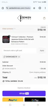 SHOWCASE270 coupon verification screenshot