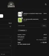 Señorita Drinks coupon verification screenshot